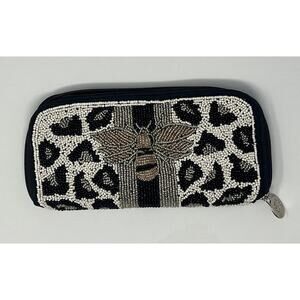 America & Beyond Beaded Bee Clutch Wallet. New no tags